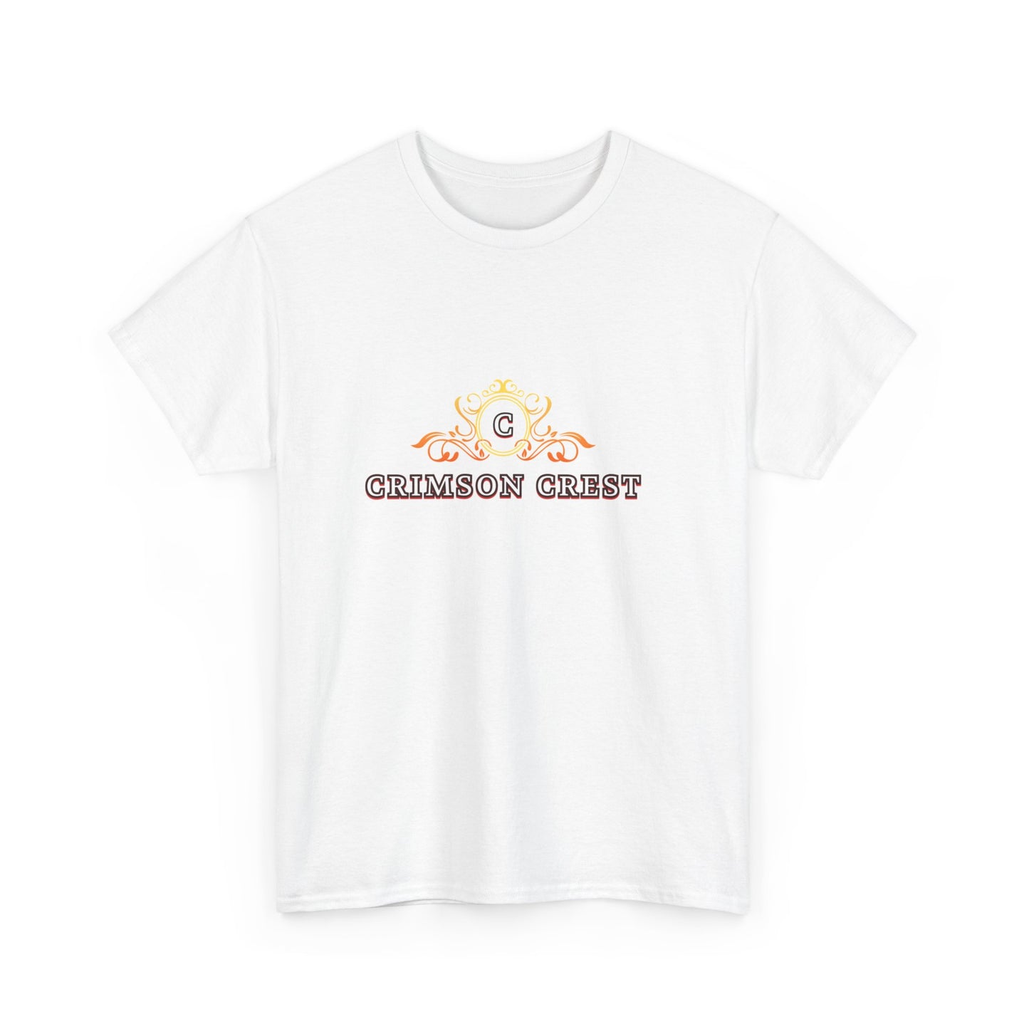 Crimson Crest white Tshirt V3