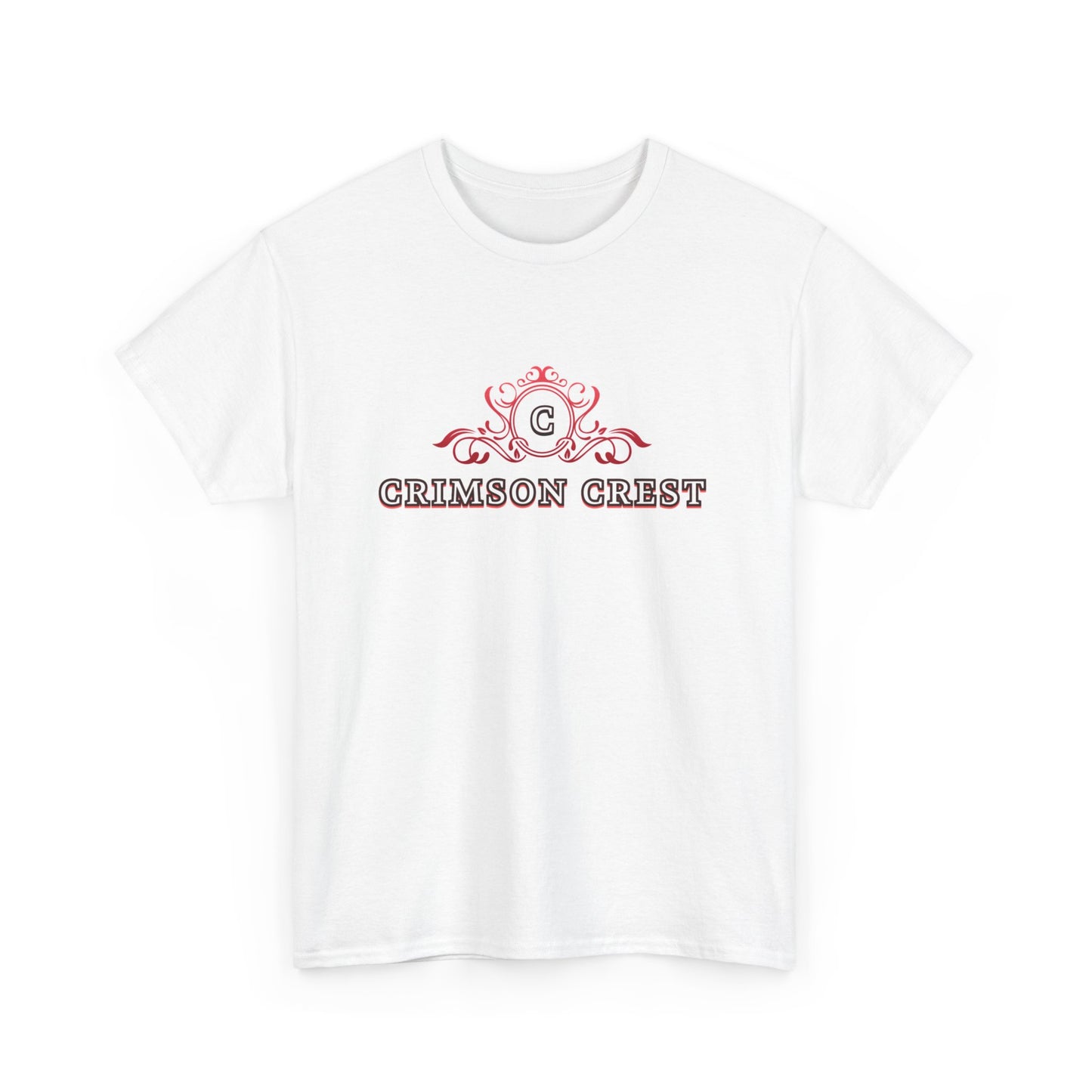 Crimson Crest white Tshirt V2