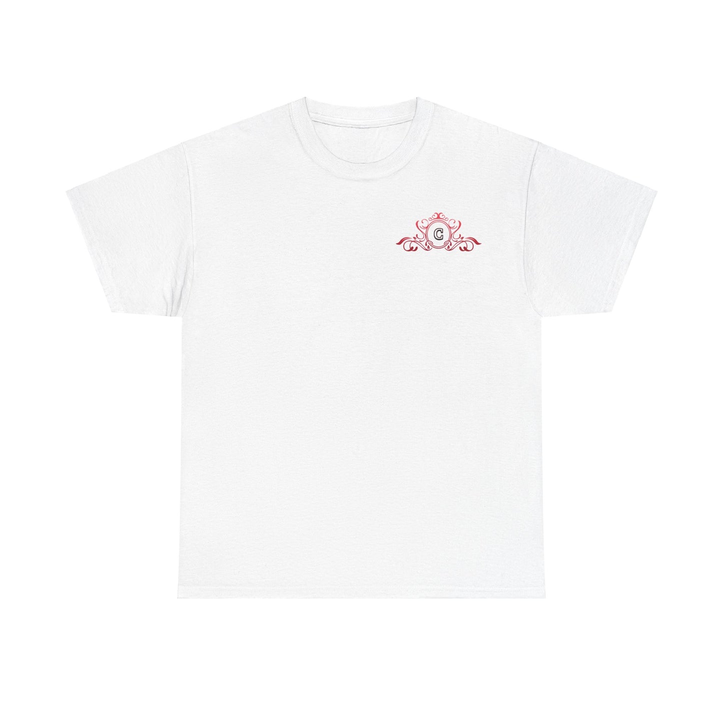 Crimson Crest white Tshirt