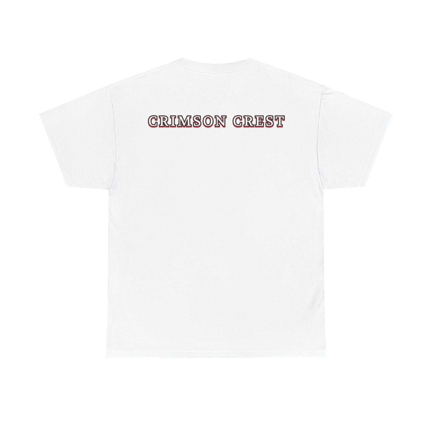 Crimson Crest white Tshirt