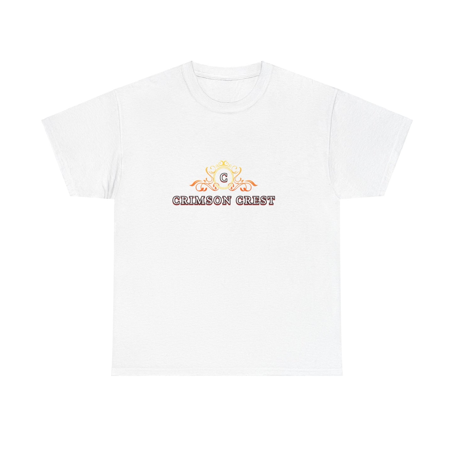 Crimson Crest white Tshirt V3