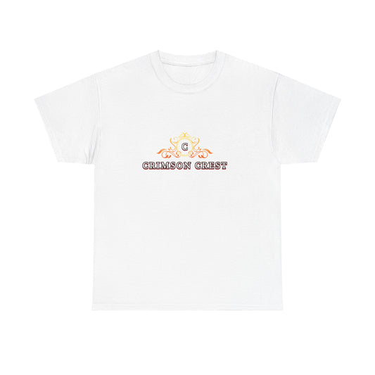 Crimson Crest white Tshirt V3