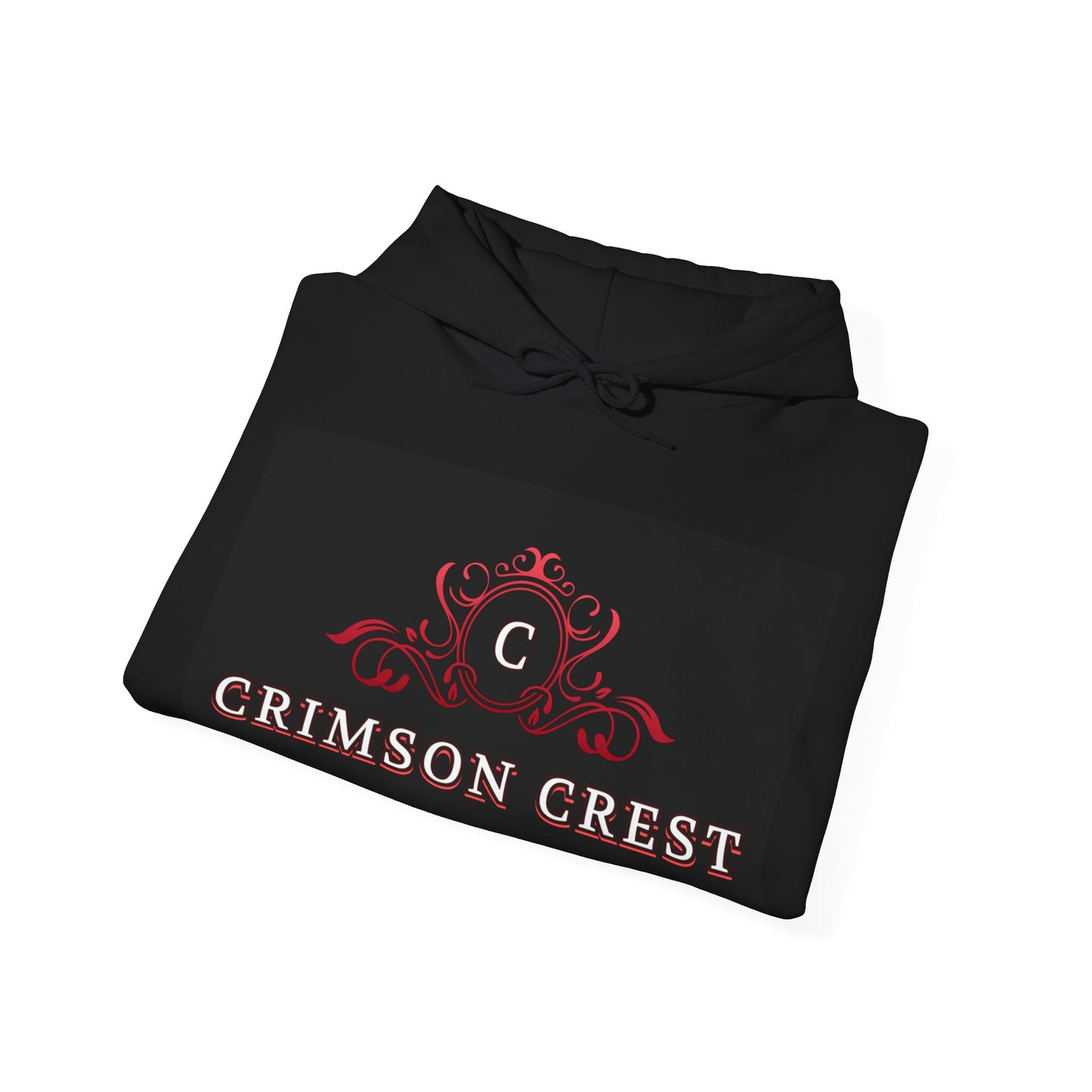 Crimson Crest black hoodie