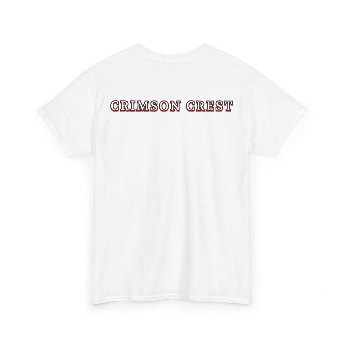 Crimson Crest white Tshirt