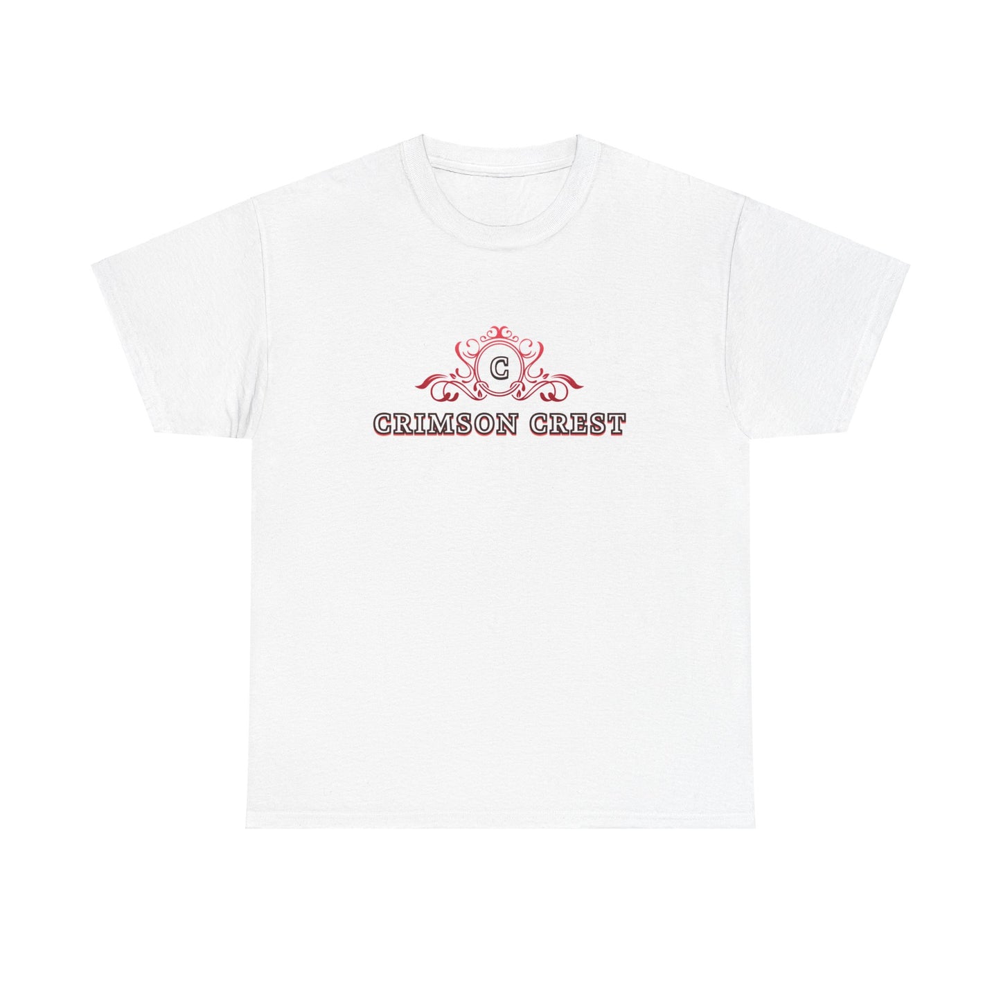 Crimson Crest white Tshirt V2