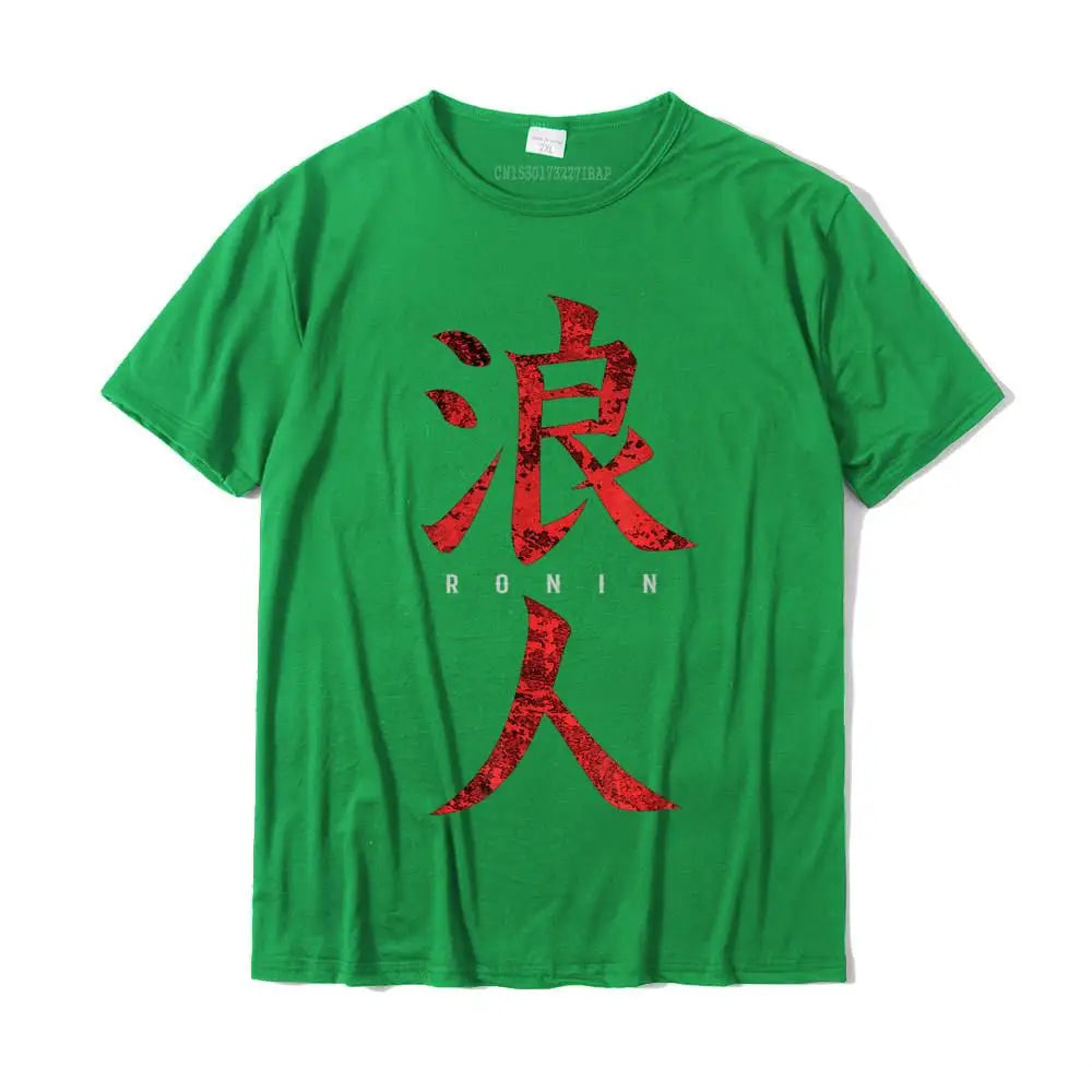 Ronin Samurai Without A Lord T-Shirt Camisas Hombre Cotton Tops Shirt For Men Design Tshirts Custom Oversized Christmas