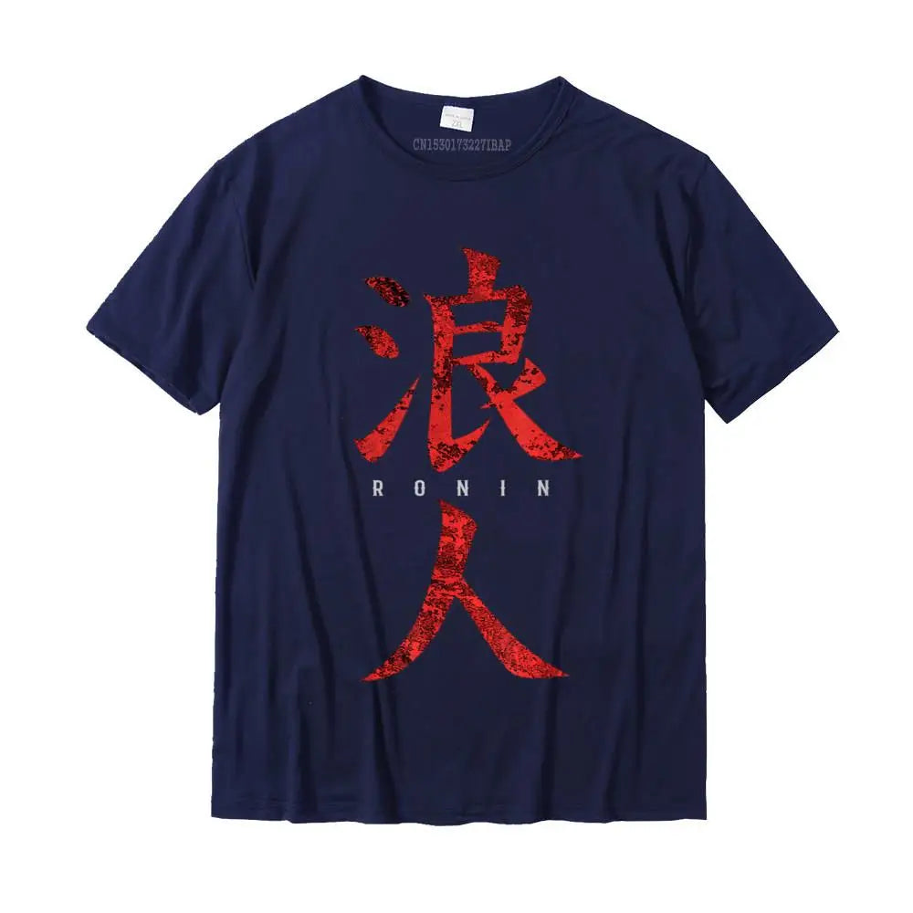 Ronin Samurai Without A Lord T-Shirt Camisas Hombre Cotton Tops Shirt For Men Design Tshirts Custom Oversized Christmas