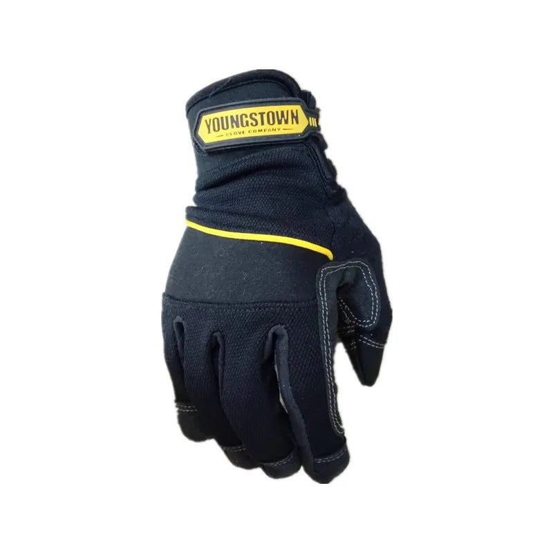 Genuine Safety Performace Extra Durable Puncture Resistance Non-slip Working Gloves(Small/Medium/Large/XL/XXL/XXXL,black).