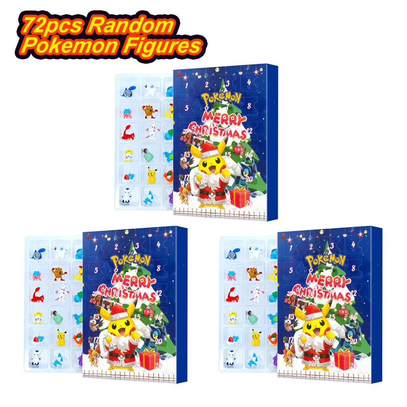 Pokemon Figure Christmas Halloween Advent Calendar Gift Kawaii Pikachu Anime Figural Action 24Pcs Set PVC Model Kid Toys