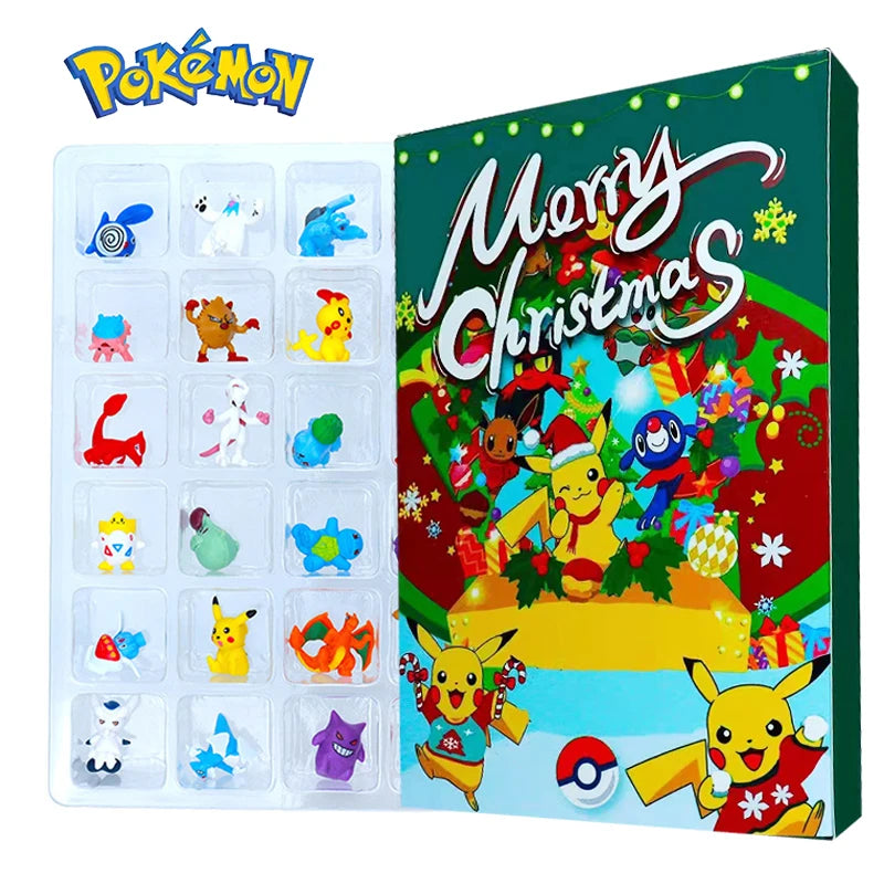 Pokemon Figure Christmas Halloween Advent Calendar Gift Kawaii Pikachu Anime Figural Action 24Pcs Set PVC Model Kid Toys