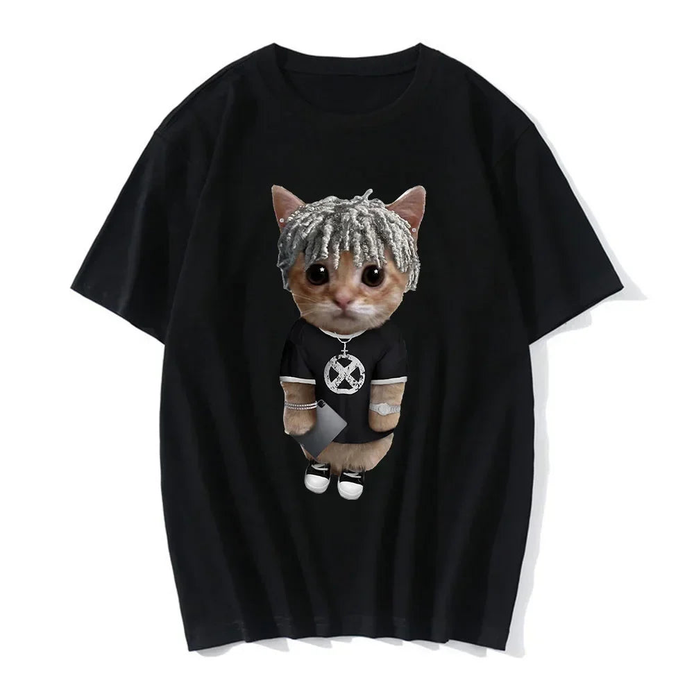 Funny Cat 3D Print Women Casual T-Shirt Women Men Summer Harajuku T Shirts Girl Boy Casual Fashion Clothes