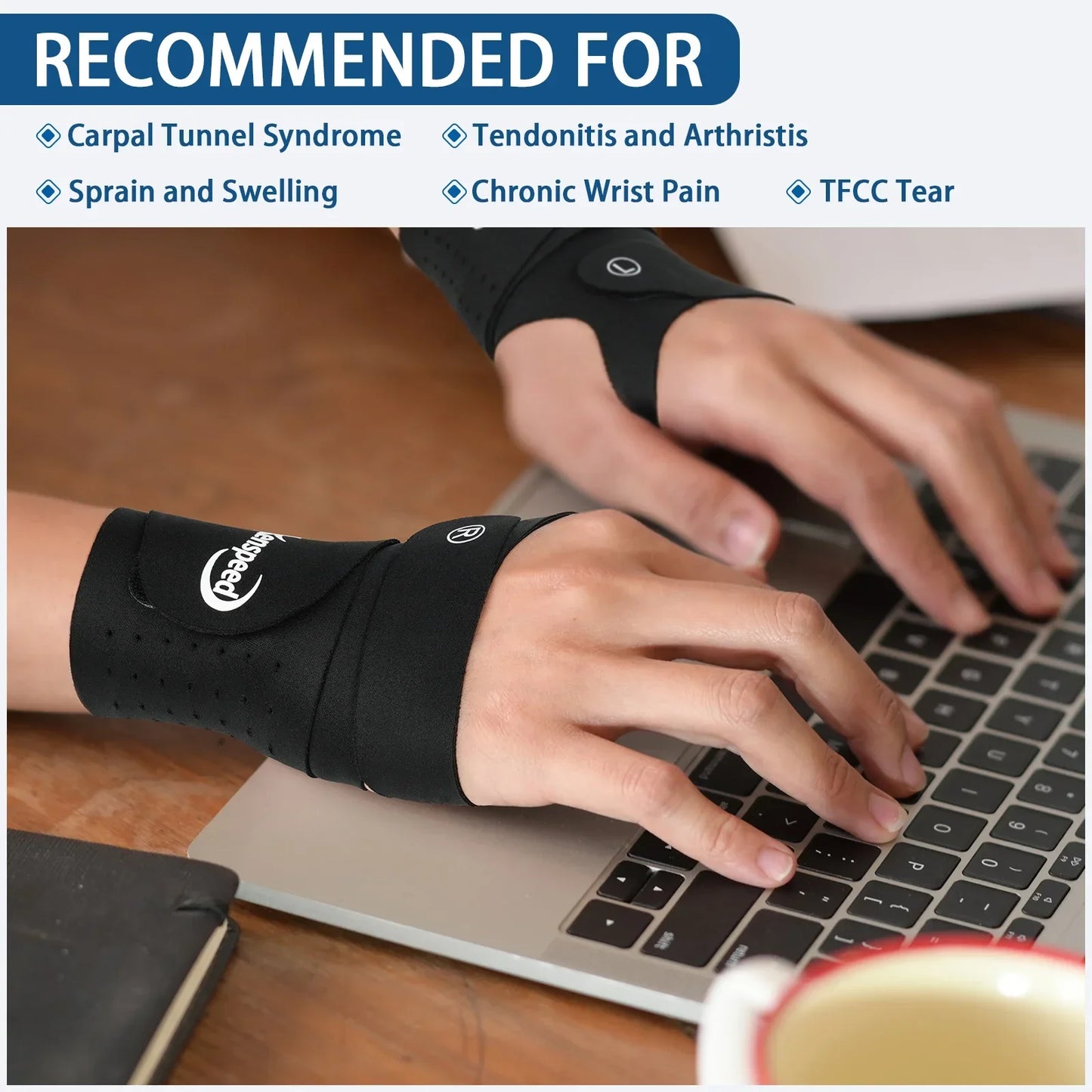 1PCS Adjustable Compression Wrist Support Brace for Sports, Carpal Tunnel, and Pain Relief – Comfortable and Durable Wrap