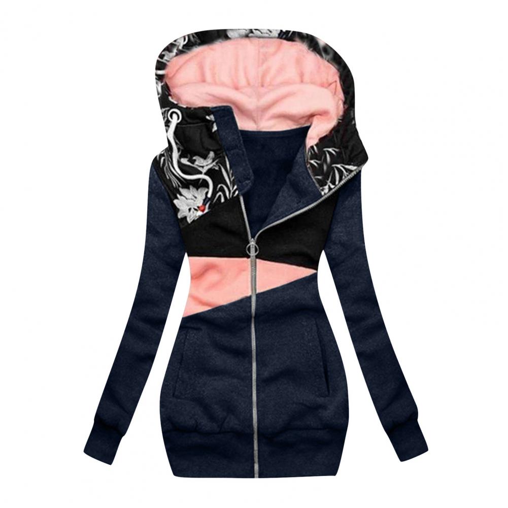 Stylish Hoodie Coat Zipper All Match Outwear Warm Pockets Sweatshirt