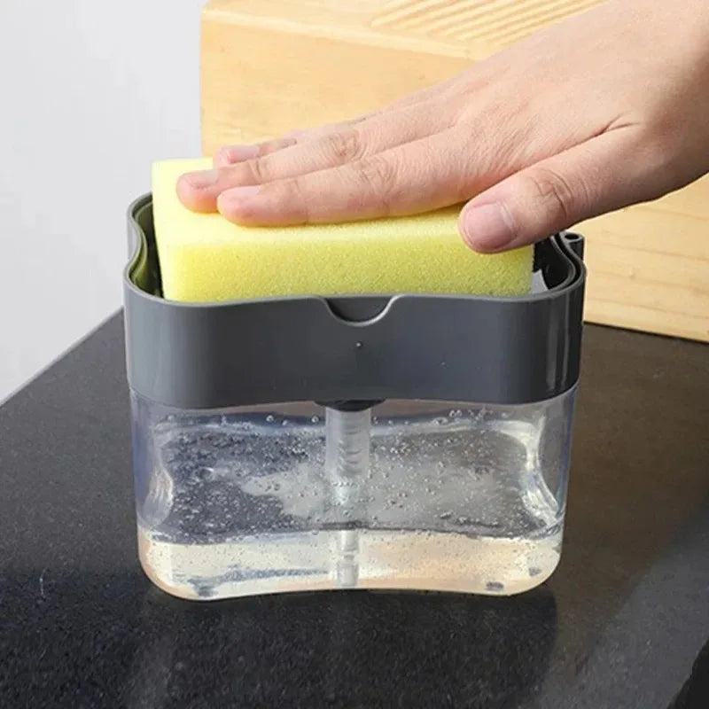 Dish Soap Press Liquid Outlet Box Press Type Automatic Filling Box Soap Box Scouring Pad Washing Liquid Storage Box