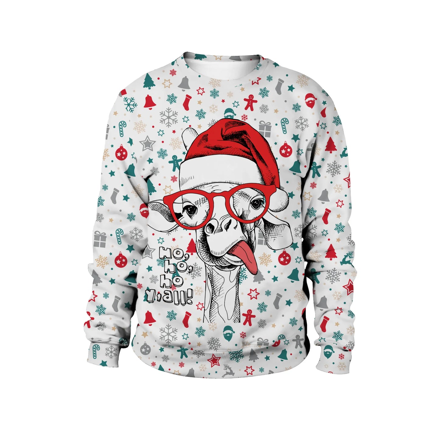 Unisex Ugly Christmas Print Pullover Sweater Shape For Men Women 3D Funny Hoodies Autumn Winter Sweaters Jumpers Tops