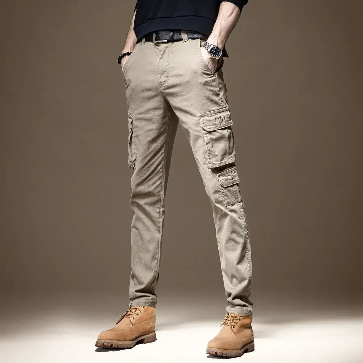 Trousers Man Black Slim Cargo Pants For Men Loose Korean Luxury With High Quality Long New In Oversize Designer Cheapest