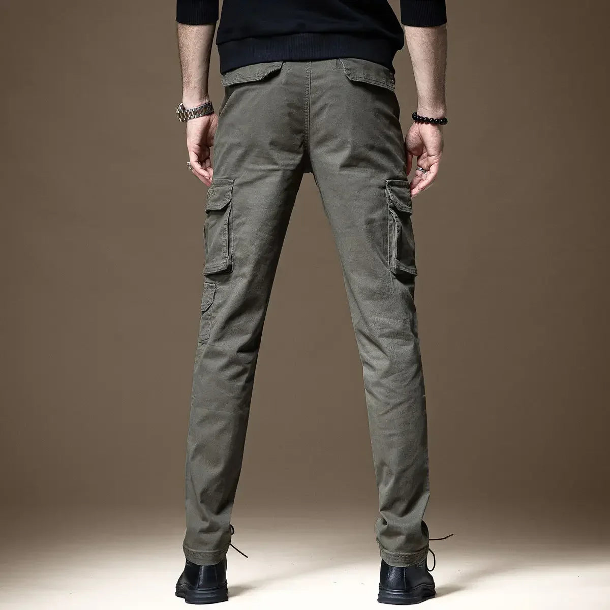 Trousers Man Black Slim Cargo Pants For Men Loose Korean Luxury With High Quality Long New In Oversize Designer Cheapest