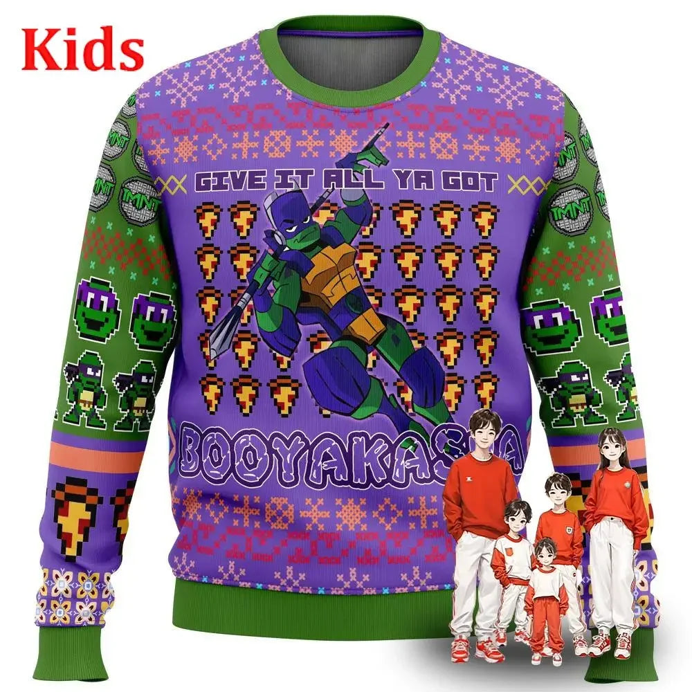 Ugly Christmas Sweater Christmas Sweater Gift Santa Claus Pullover Kids 3D Sweatshirt And Top Autumn And Winter Clothi  Casaco