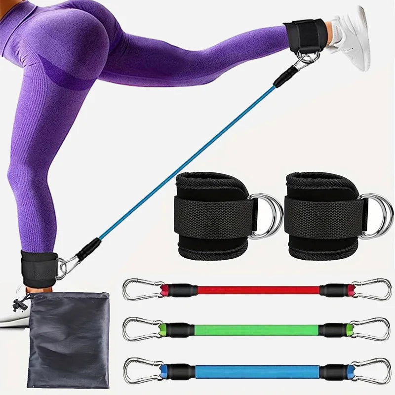 Resistance Band Set Workout Exercise Equipments Ankle Straps Fitness Yoga Elastic Fitness Bands For Home Gym Man And Woman Sport