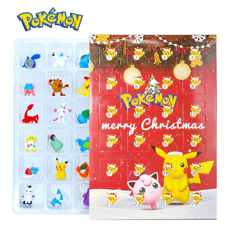 Pokemon Figure Christmas Halloween Advent Calendar Gift Kawaii Pikachu Anime Figural Action 24Pcs Set PVC Model Kid Toys