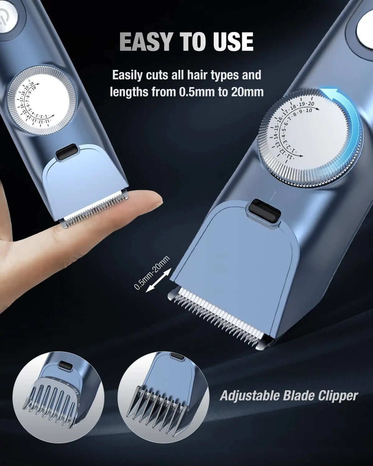 SEJOY Beard Trimmer for Men Hair Clipper for Mustache Clippers for Hair Cutting Cordless  Hair Trimmer