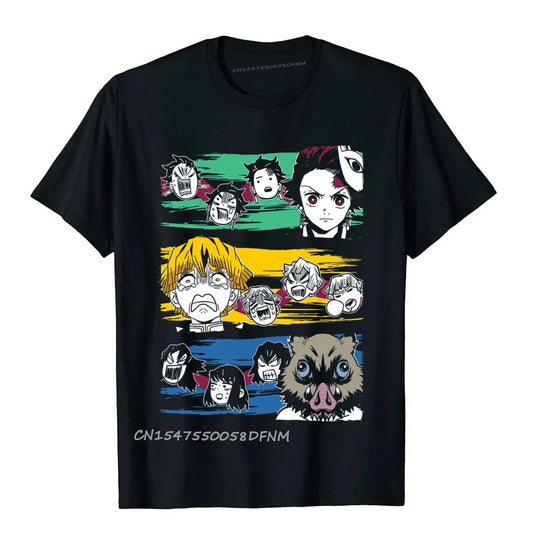 Customized Cute Art Demon Slayer Anime Fitness T Shirt Designer Premium Cotton Student T Shirt