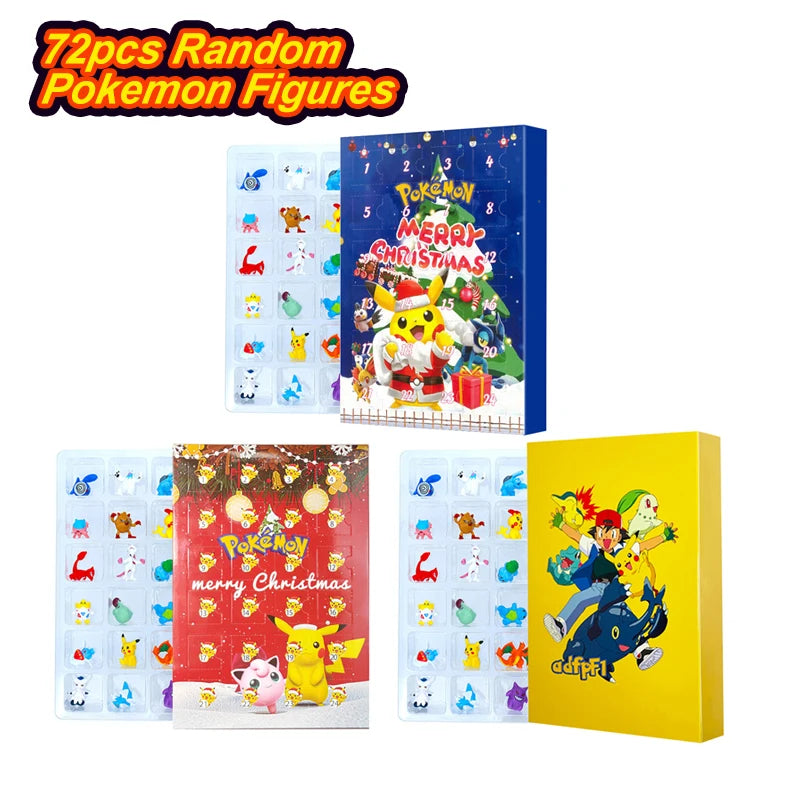 Pokemon Figure Christmas Halloween Advent Calendar Gift Kawaii Pikachu Anime Figural Action 24Pcs Set PVC Model Kid Toys