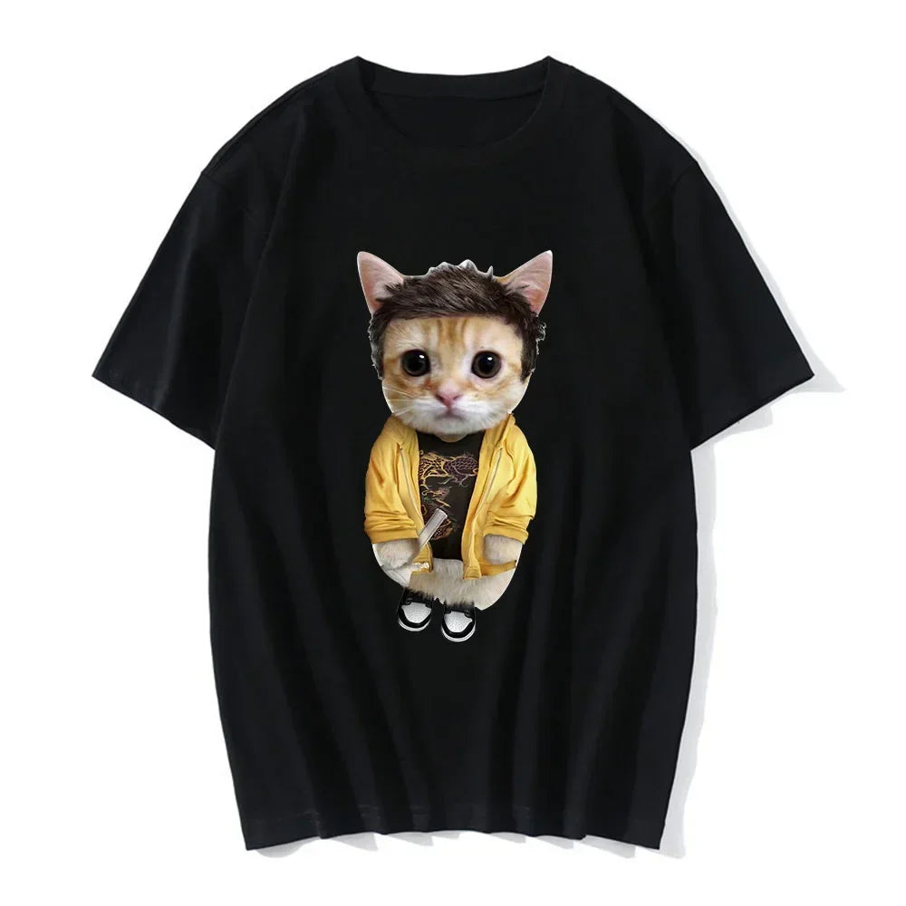 Funny Cat 3D Print Women Casual T-Shirt Women Men Summer Harajuku T Shirts Girl Boy Casual Fashion Clothes