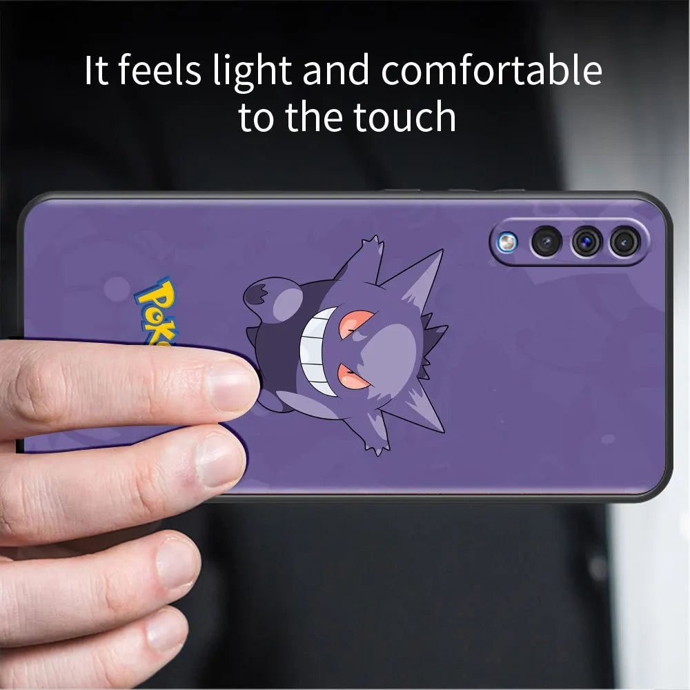 Case For Samsung Galaxy A50 A70 A30 A20s A20e A10 A40 A10s A10e M52 M51 M30s M13 5G Black Phone Cover Pokemon Pikachu