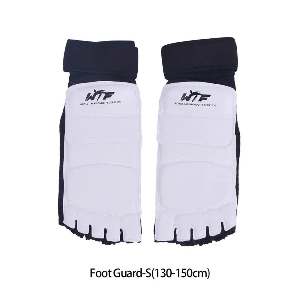 1 Pair Taekwondo Legguard Handguard Gloves Half Finger Sponge Protector Karate Boxing Competition Training Protective Gloves