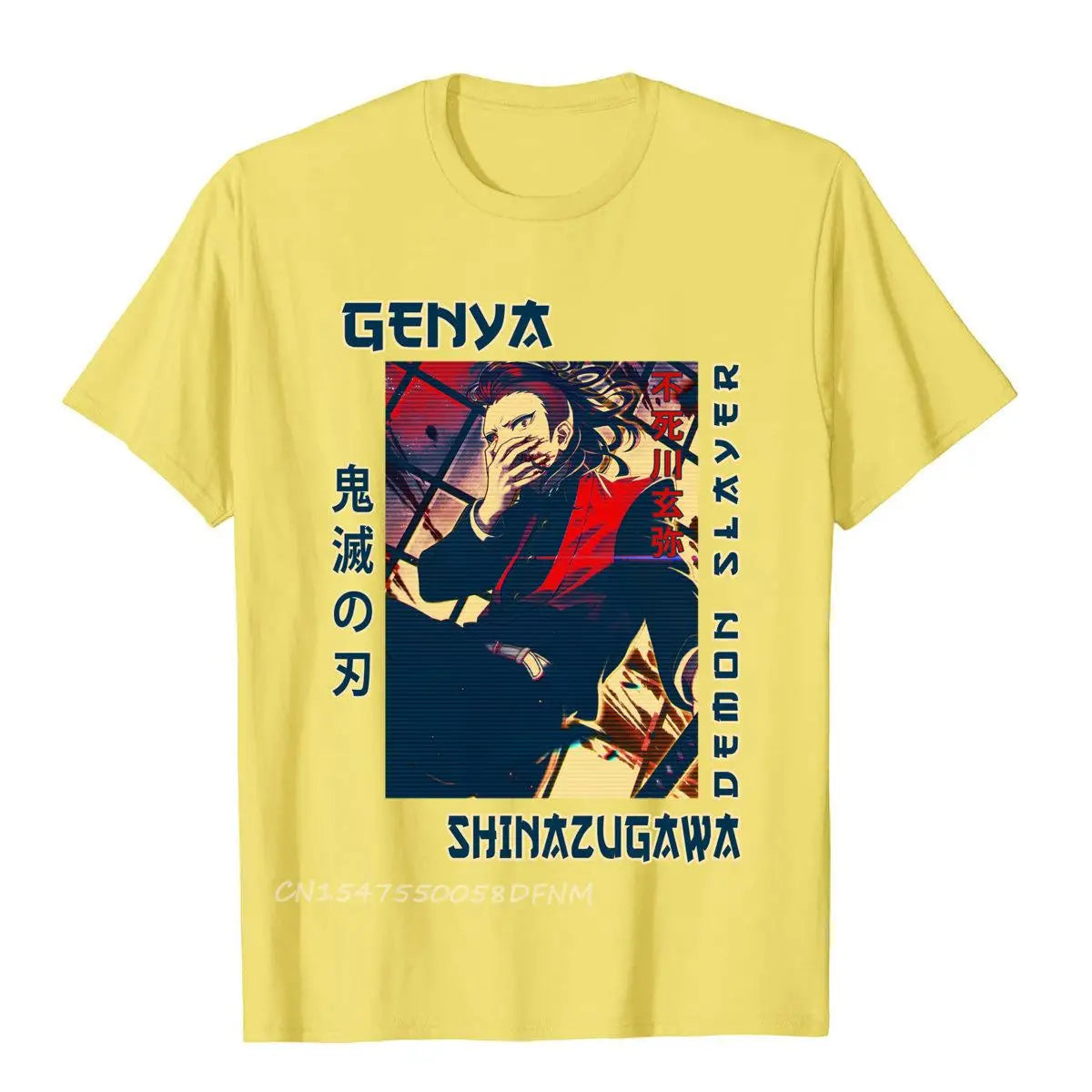 Classic Retro Genya Demon Slayer Top T-Shirts For Men Printing Tops T Shirt New Arrival Outdoor Cotton