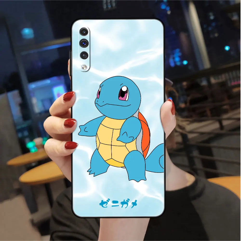 Case For Samsung Galaxy A50 A70 A30 A20s A20e A10 A40 A10s A10e M52 M51 M30s M13 5G Black Phone Cover Pokemon Pikachu