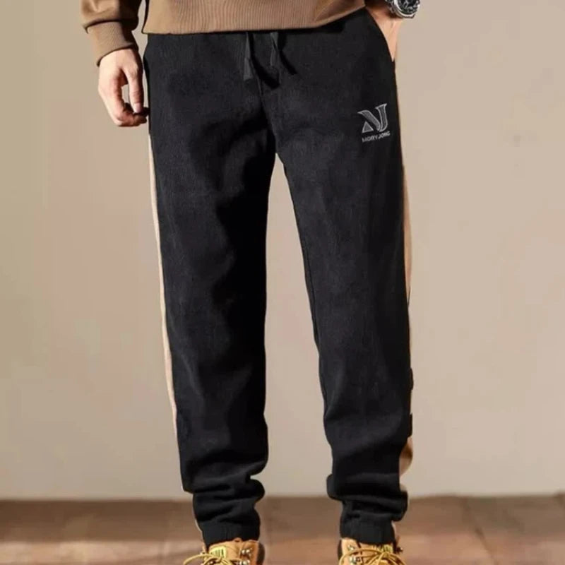 Fleece-lined Corduroy Trousers Man Baggy Cargo Pants For Men Street Luxury Aesthetic Cheapest Slacks Casual Techwear Designer