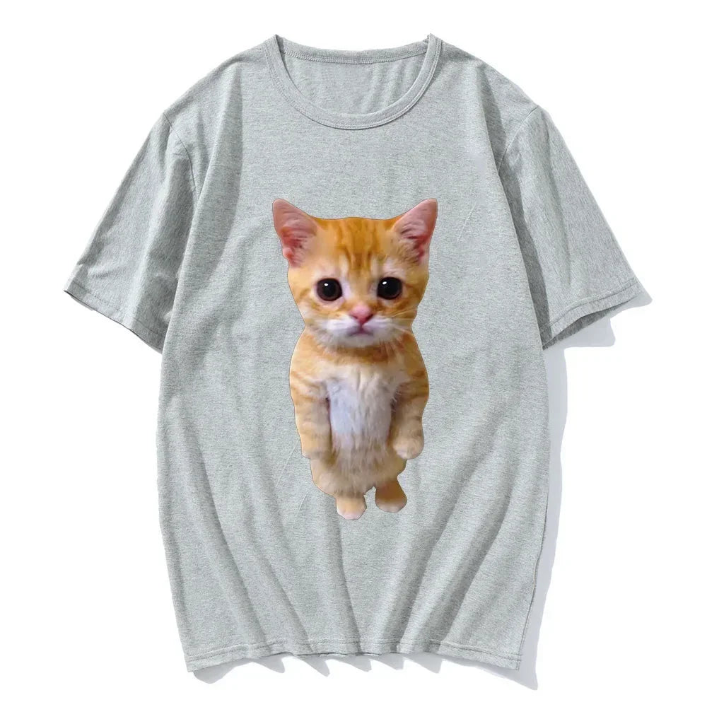 Funny Cat 3D Print Women Casual T-Shirt Women Men Summer Harajuku T Shirts Girl Boy Casual Fashion Clothes