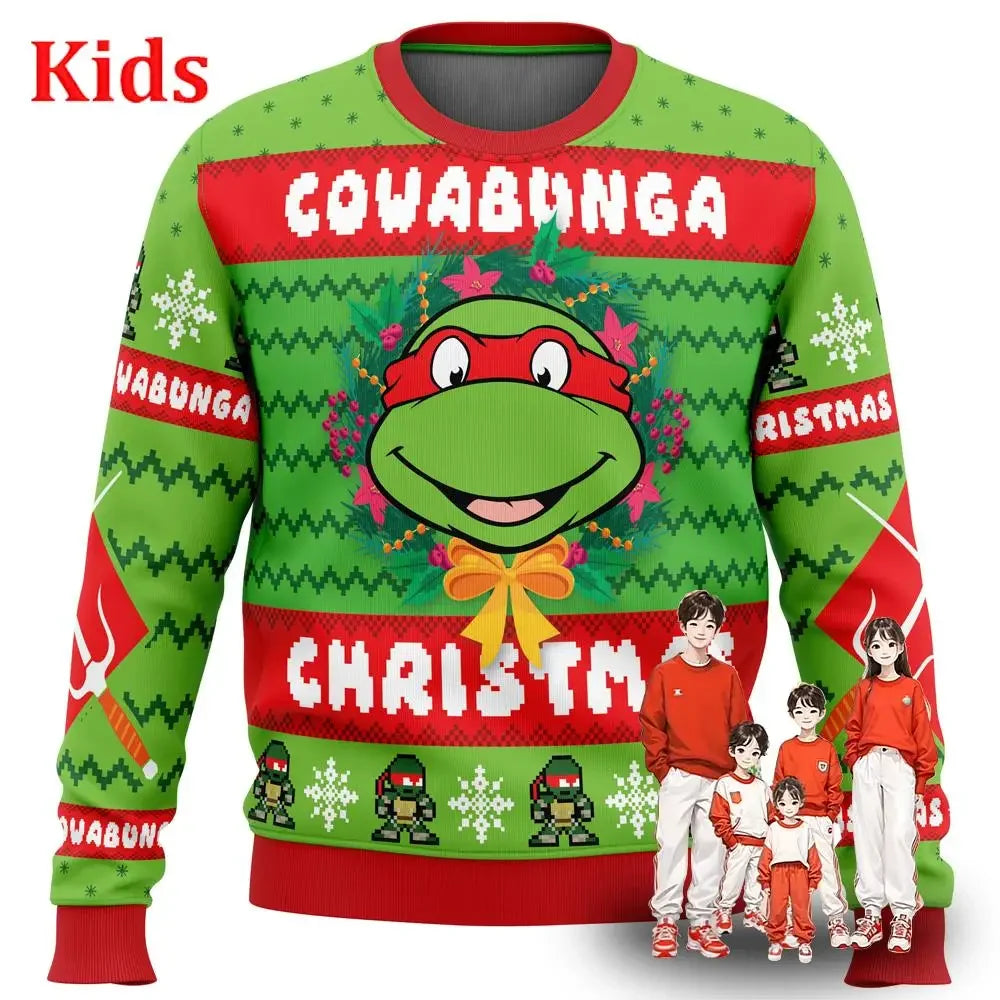 Ugly Christmas Sweater Christmas Sweater Gift Santa Claus Pullover Kids 3D Sweatshirt And Top Autumn And Winter Clothi  Casaco