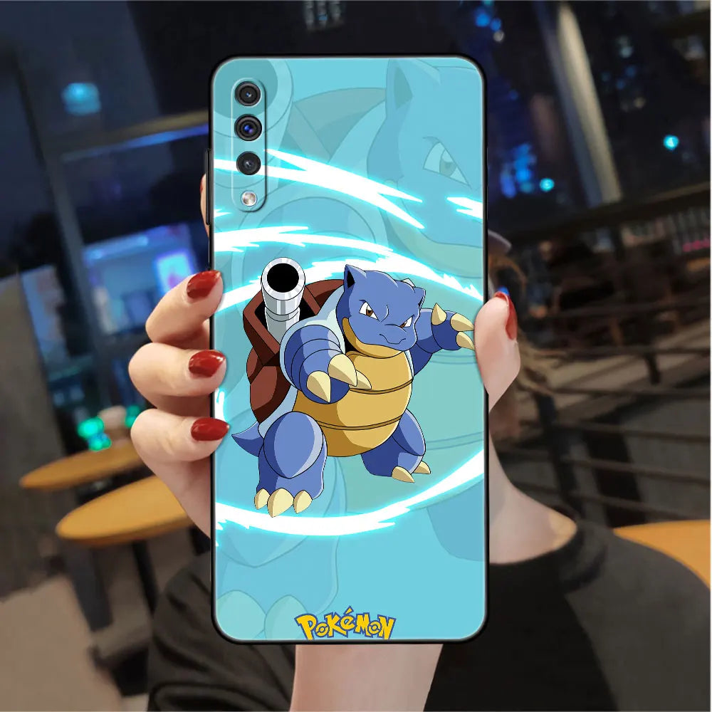 Case For Samsung Galaxy A50 A70 A30 A20s A20e A10 A40 A10s A10e M52 M51 M30s M13 5G Black Phone Cover Pokemon Pikachu