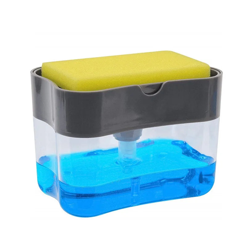 Dish Soap Press Liquid Outlet Box Press Type Automatic Filling Box Soap Box Scouring Pad Washing Liquid Storage Box