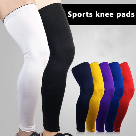 1Pcs Full Leg Sleeves Long Compression Leg Sleeve Knee Sleeves Protect Leg, For Man Women Basketball Cycling Football Running