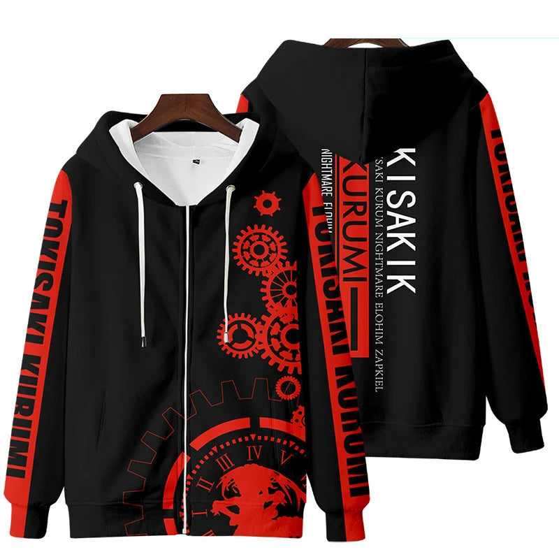 Japan Anime Date A Live Girl Tokisaki Kurumi Nightmare 3D Printed Men's Sweatshirt Hooded Hoodies Harajuku Casual Man Clothing