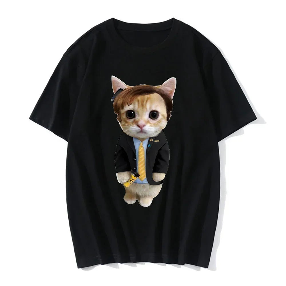 Funny Cat 3D Print Women Casual T-Shirt Women Men Summer Harajuku T Shirts Girl Boy Casual Fashion Clothes