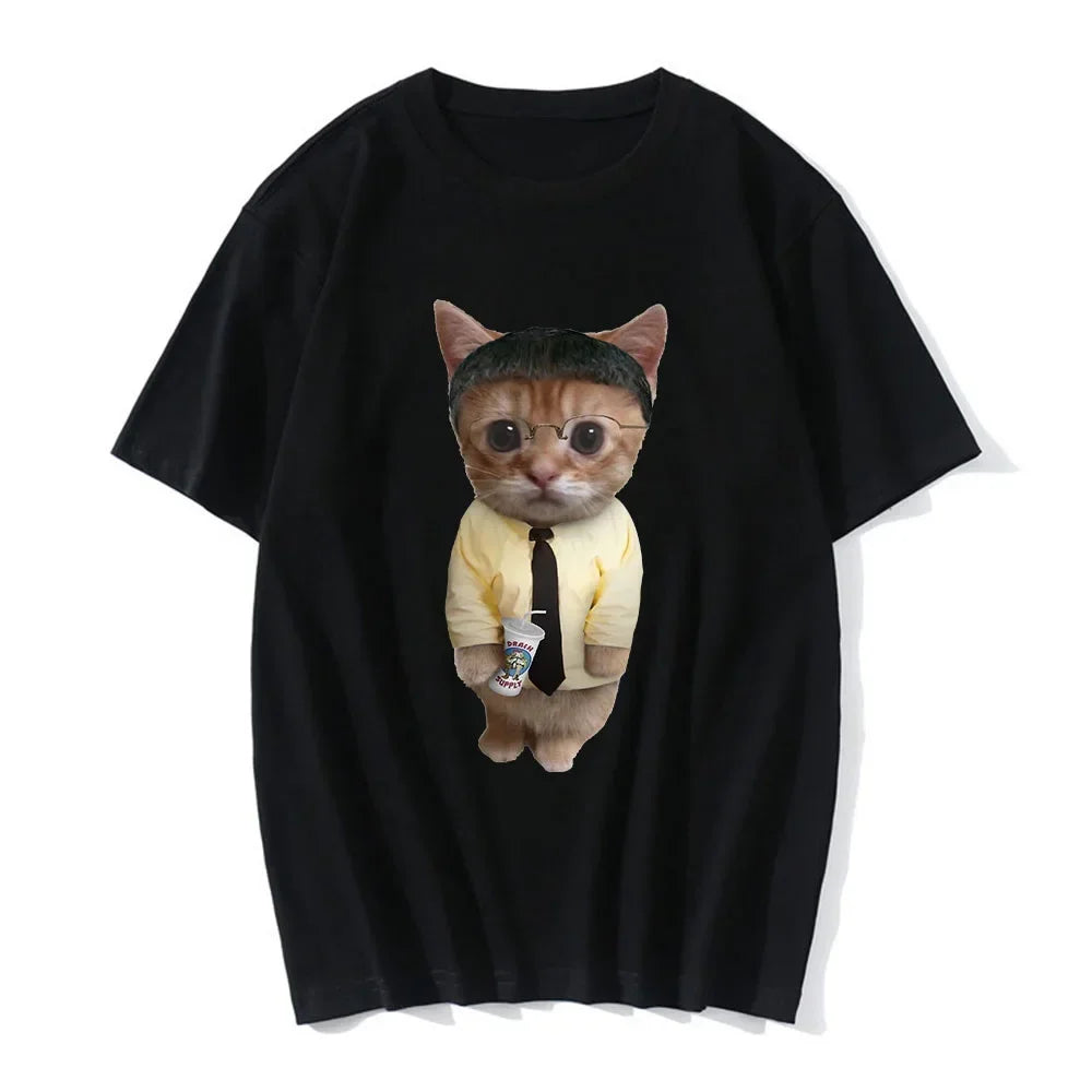 Funny Cat 3D Print Women Casual T-Shirt Women Men Summer Harajuku T Shirts Girl Boy Casual Fashion Clothes