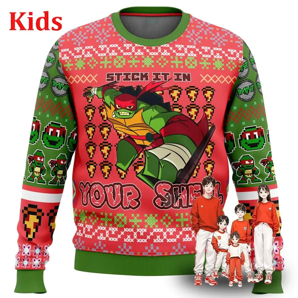 Ugly Christmas Sweater Christmas Sweater Gift Santa Claus Pullover Kids 3D Sweatshirt And Top Autumn And Winter Clothi  Casaco