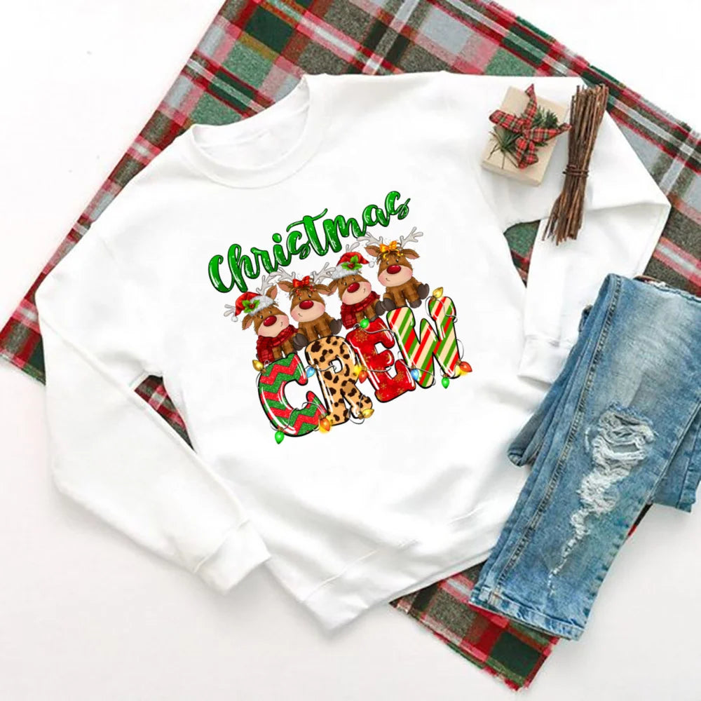 Hot Cocoa Chocolates Cake Printed Sweatshirt Women Christmas Hoodie Tops Holiday Sweater Female Winter Holidy Outfit Sweatshirts