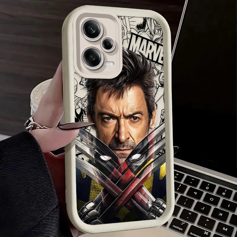 Marvel Deadpool Wolverine Phone Case for Xiaomi Redmi Note 13 12 11 Pro Plus 5G 12S 11S 10S 10 9 9S 8 12C 13C 4G A3 Soft Cover