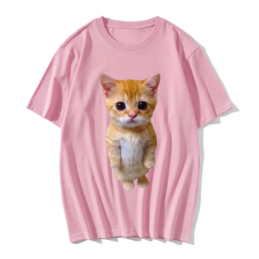 Funny Cat 3D Print Women Casual T-Shirt Women Men Summer Harajuku T Shirts Girl Boy Casual Fashion Clothes