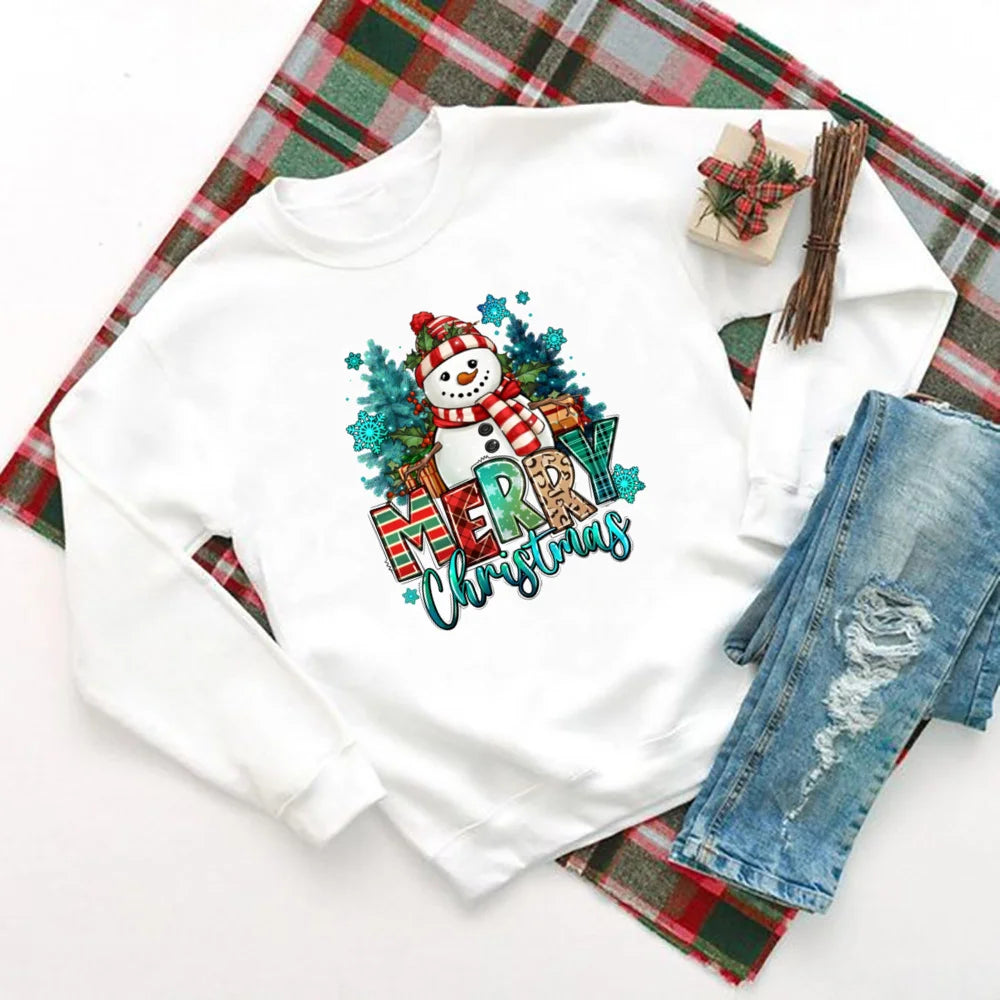 Hot Cocoa Chocolates Cake Printed Sweatshirt Women Christmas Hoodie Tops Holiday Sweater Female Winter Holidy Outfit Sweatshirts