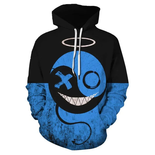 Christmas Eve Horror Series 3D Digital Boys and Girls Printed Hoodie Rainbow Friends Halloween Costume Retro Long Sleeve