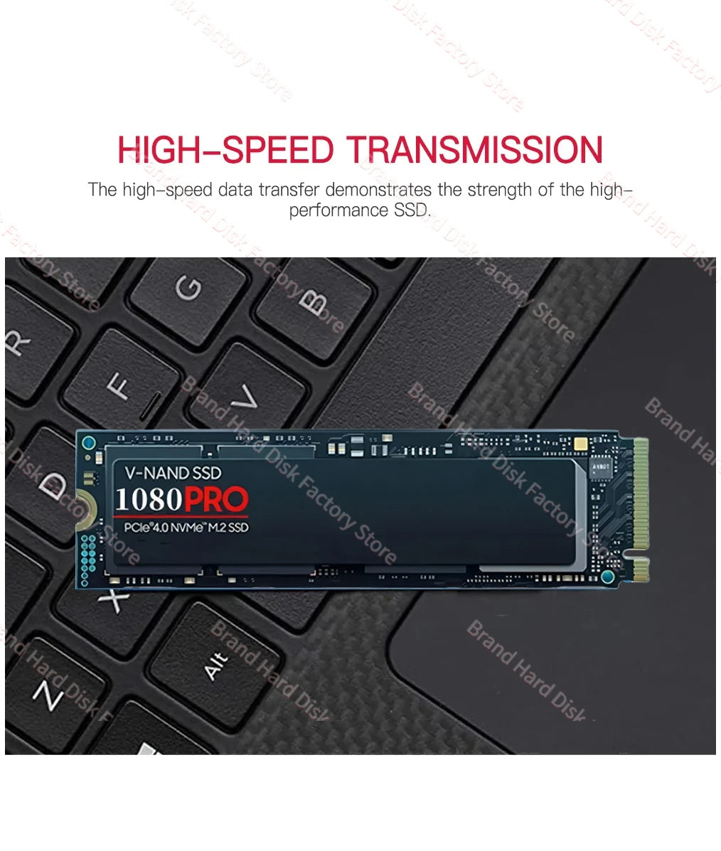 Newest 1080pro SSD NVMe M.2 2280 1TB 2TB 4TB 8TB Hard Disk Internal Solid State Drive PCIe 5.0 for PS5 Laptop PC Desktop Laptop