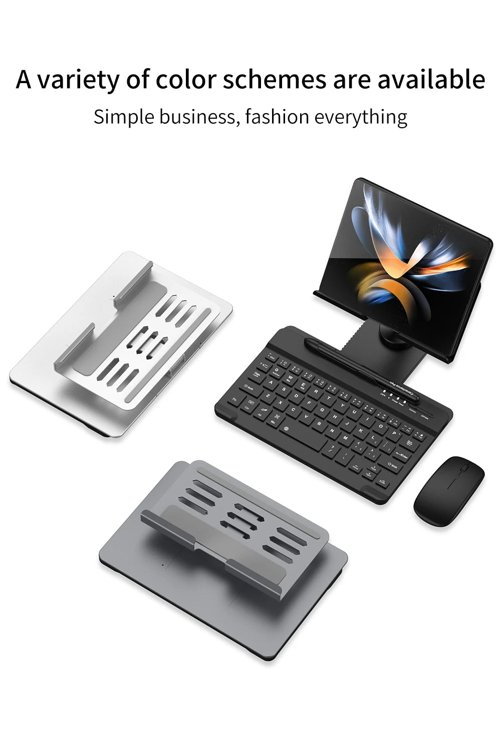 Wireless keyboard For Samsung Galaxy Z Fold 6 5 4 3 2 Case Mous Foldable Desk Mobile Phone Holder Aluminium For OnePlus Open