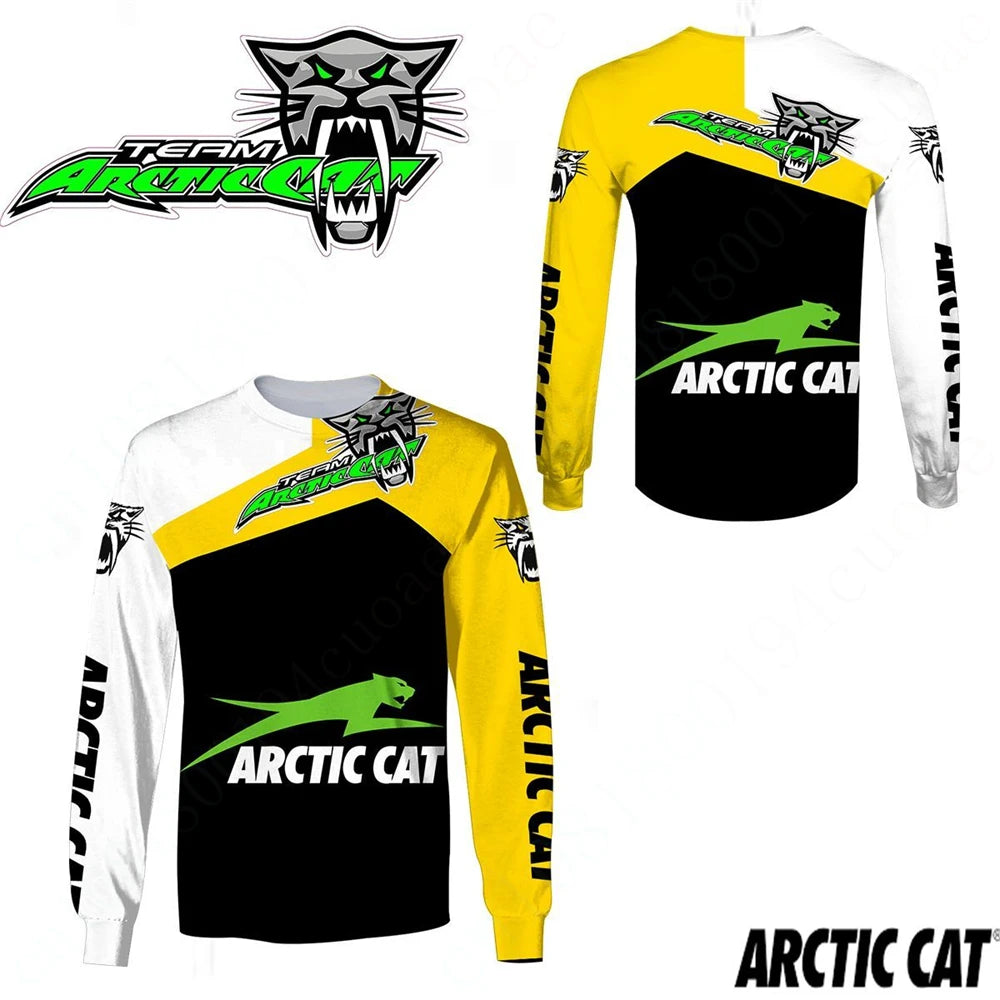 Arctic Cat T Shirt For Men Women Anime Oversized T-shirt Harajuku O Neck Long Sleeve Unisex Clothing Casual 3D Printing T-shirts